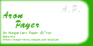 aron payer business card